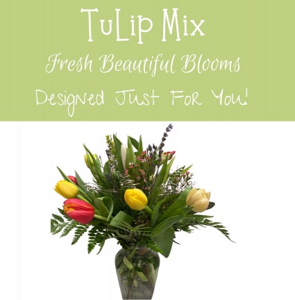 Tulip Mix Vase-Designer’s Color Choice