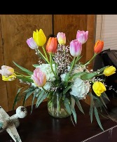 Tulip Patch mixed fresh arrangemnt