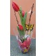 Potted Tulips with Butterfly Suncatcher  Potted Tulips and keepsake