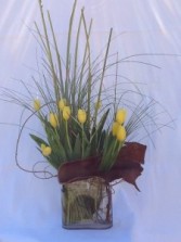 tulips stylized vase