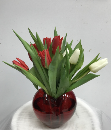 TULIPS AND A HEART FOR YOU VALENTINES