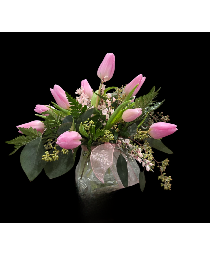 tulips and genestra Vase Arrangement