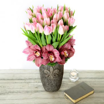 Tulips and orchids   in Ozone Park, NY | Heavenly Florist