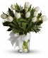 Tulips and pine White Tulip Vase Arrangement