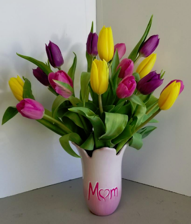Tulips for Mom Fresh Vase