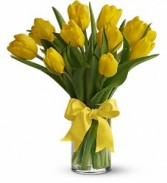 Mixed coloured Tulips in a vase Spring bouquet