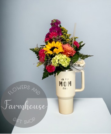 Tumbler w/florals  in Decatur, TX | Farmhouse Flowers and Gift Shop