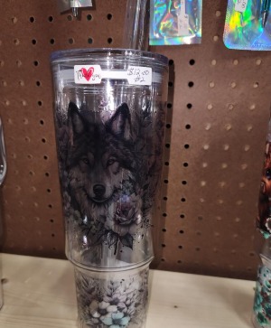 Tumbler With Wolf gift