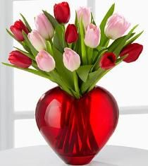 Turn Tulips Into Love Valentine Arrangement