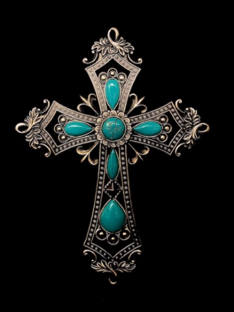 Turquoise Cross Inspirational in Plainview, TX | Kan Del's Floral, Candles & Gifts