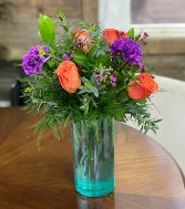 Turquoise Elegance Floral Arrangement
