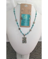 Turquoise Necklace and Earrings Gift