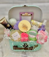 Turquoise pampered suitcase 