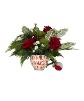 Twas The Night Before Christmas Keepsake Mug and Fresh Florals