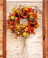 Twig Fall Wreath Silks