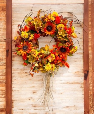 Twig Fall Wreath Silks