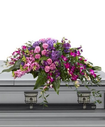 Twilight Grace Casket Spray in Chehalis, WA | BENNY'S FLORIST & GREENHOUSE Twilight Grace Casket Spray in Chehalis, WA | BENNY'S FLORIST & GREENHOUSE