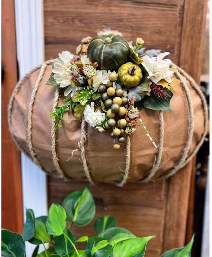 Twine Pumpkin Decor Wall Hanger