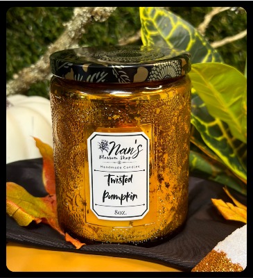 Twisted Pumpkin 8oz Soy Candle in Bryan, TX | NAN'S BLOSSOM SHOP