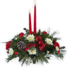 Two Candle Arrangement Centerpiece