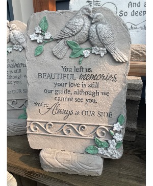 Two Doves Memorial Stone Cement Memorial Stone