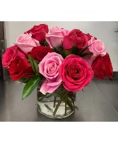 Two Dozen Compact Roses Fresh Arrangement