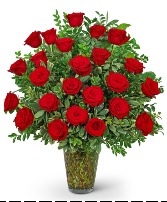 Two Dozen Elegant Red Roses Flower Arrangement