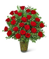 Two Dozen Elegant Red Roses Flower Arrangement