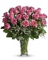 PINK ROSES VASE ARRANGEMENT