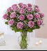  LAVENDER ROSES VASE ARRANGEMENT