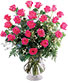 Two Dozen Pink Roses Vase Arrangement 