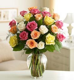 Two Dozen Pretty Pastel Roses Arrangement