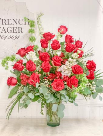 Two Dozen Red Roses Designer’s Choice  in Bay Saint Louis, MS | The French Potager