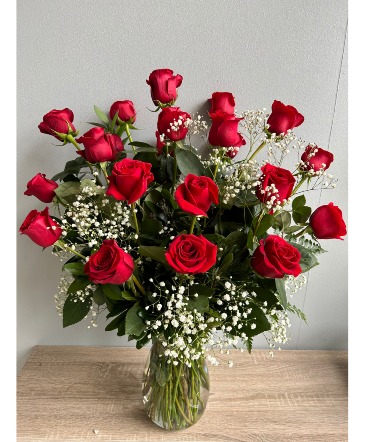 Two dozen red roses Vase Arrangement  in Bend, OR | AUTRY'S 4 SEASONS FLORIST