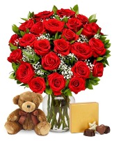 Two Dozen Romantic Red Roses 