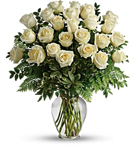 Two Dozen White Rose Arrangement