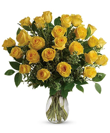 TWO DOZEN YELLOW ROSES 