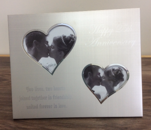 Two lives,two hearts Frame 25th Anniversary Personalized Giftware 