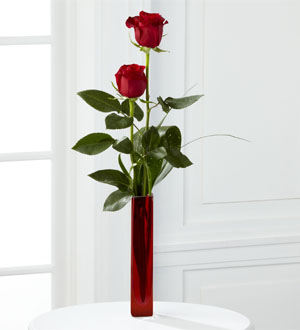Two Roses in a Bud Vase 