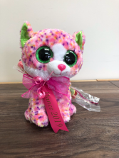 Ty stuffies with ribbon Tickle stick candy attached
