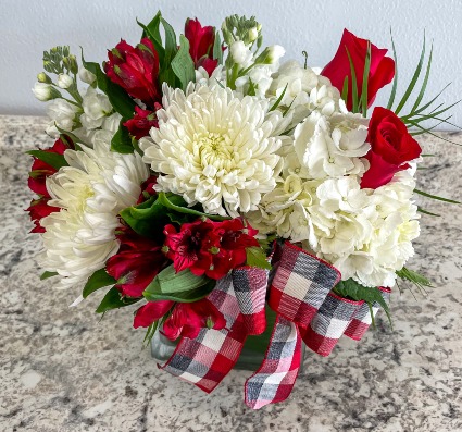 UGA Themed Vase Arrangement