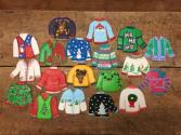 Ugly Christmas sweater cookies  Custom decorated cookies 