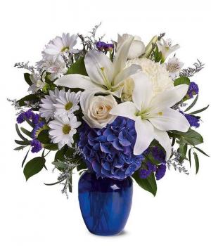 Ultra blue Floral arrangement 