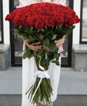 Ultra Long Luxurious Red Roses Wrapped  in Wasaga Beach, ON | WASAGA FLOWERS