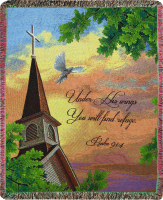 Under His Wings Woven Afghan
