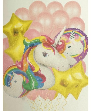 Unicorn Birthday Balloons Bouquet 