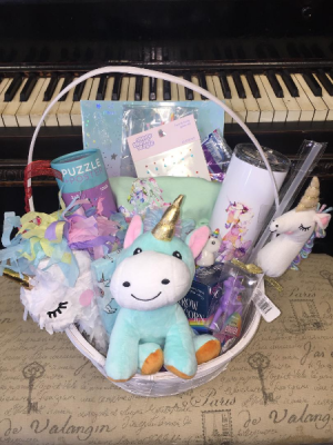 Unicorn Gift Basket in Milton, FL | PURPLE TULIP FLORIST INC. Unicorn Gift Basket in Milton, FL | PURPLE TULIP FLORIST INC.