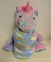 Unicorn Plush with blanket NFS-UPWB