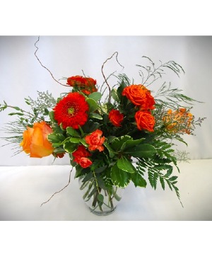 UNIQUELY MANDARIN FRESH FLOWERS VASED