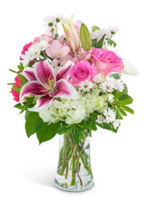 Uniquely Pink Bouquet  Vase 